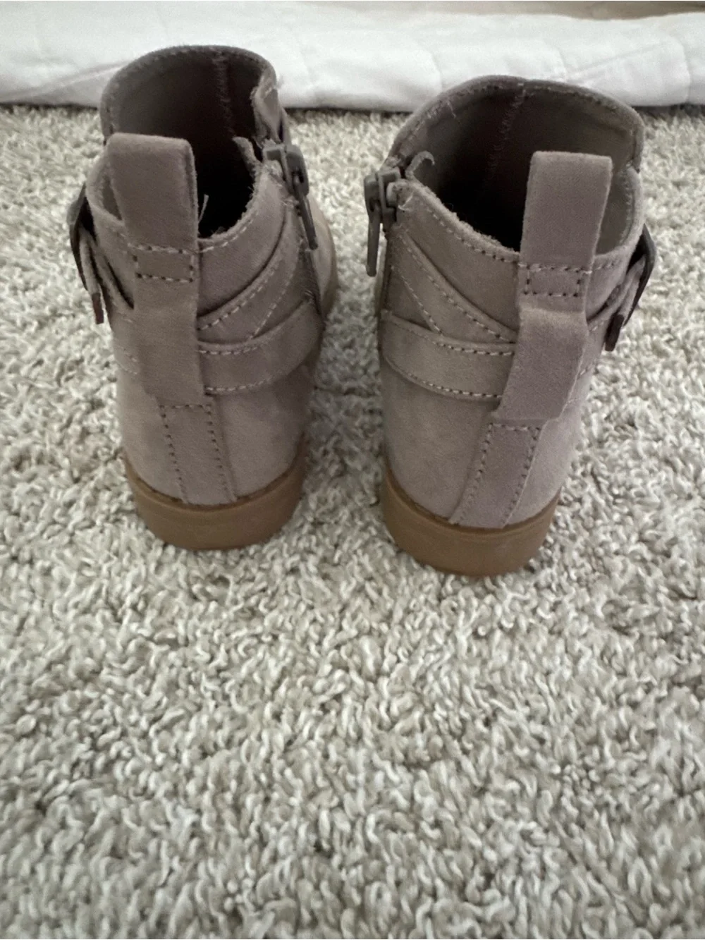 Girls Ankle Boots Bundle Size 9 Fall booties Old Navy Black & Taupe Suede